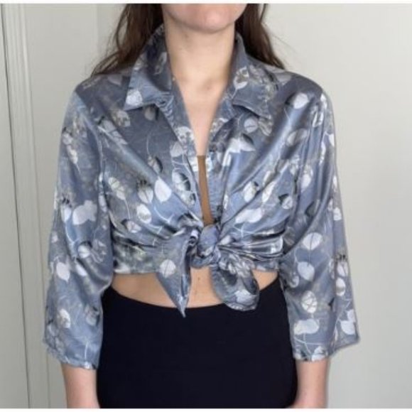 Gorgeous Satin Pyjama-Style Shirt - Picture 1 of 9